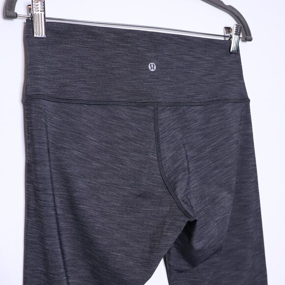 LULULEMON Wunder Under Hi-Rise 7/8 Tight Full-On Heathered Black Women's 10 - Picture 10 of 12